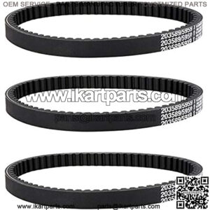 3 PCS Drive Belt Compatible with Coleman KT196 Go Kart Powersports KT196cc 4 Wheelers 196cc 6.5HP Gokart Buggy Mini Bike