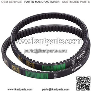 Clutch Belt, 2Pcs Drive Belt Clutch Belt Replacement for Hammerhead 80T and TrailMaster Mid XRX Go-Karts 9.100.018-725 Black