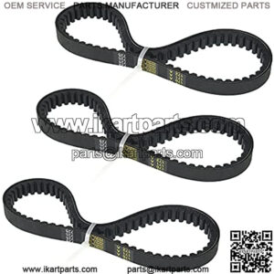 Drive Belt 725 Replacement for Go Kart 30 Series Torque Converter- 3pc Set (3 Belts)