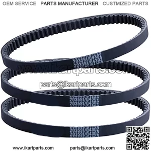 3 Pcs Go Kart Drive Belt 203591 Q4302W 30 Series Compatible with Yerf Dog Q430203W Q43103W Q43203W Manco Carter 5.5hp 6.5hp Kartco 7655 Rotary 12-10052 Belt Replace 3203 3002 Go Kart