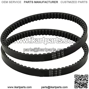 2pcs 669 18 30 Racing Drive Belt Compatible with 4 Stroke 49CC 50CC GY6 139QMB 139QMB Roketa Taotao Baja Vespa Jonway Scooter ATV Go Kart Moped 669-18-30