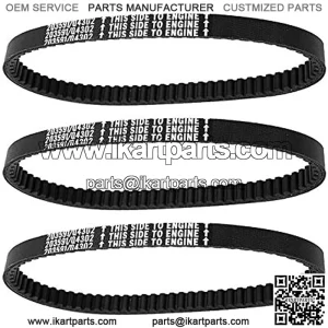 3pcs Go Kart Drive Belt Replaces for Yerf Dog Q43103W Q43203W / Manco 203591 203591A 203591B 203591C / Kartco 7655 / Rotary 10052 Comet 30 Series Go Kart 203591-Q43203W Belts
