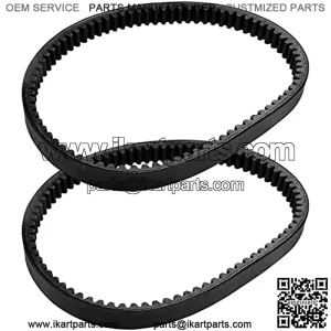 2 Pcs Drive Belt Compatible with American Sportworks Black Widow 136cc Marauder 208cc Fox Conquest 2×5 LXT Havoc Vortex Baja Blaster BB65 Dune DN65 Sand Dog SD65 Trax TX65 196cc 6.5HP Manco