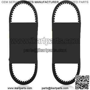 2Pcs Drive Belt Compatible with Comet 203590 203590A 203590B 203590C 30 Series Torque Converters 3hp to 8hp Engines TAV2 Go Kart Manco 9655 9659 12-13053 Heald 203-026 Rotary 13053