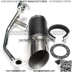 GY6 125cc 150cc 7-inch High Performance Exhaust System 152QMI 157QMJ Scooter Moped ATV Go Kart (Black)