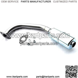 Exhaust With Muffler for: Mega Moto 212cc Pro, RB200, Monster Moto Classic 212cc, Mega Moto MM-B212-MXS, Gas Powered Mini Bike.
