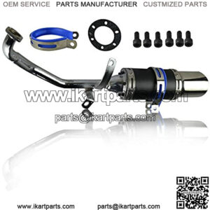 GY6 150cc High Performance Exhaust Muffler System Shorty for ATV 4 Stroke Chinese Scooter Moped ATV Go Kart Short Parts (Black)
