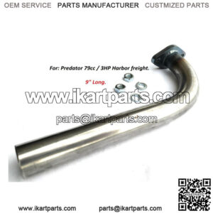 Exhaust Pipe for Predator 79cc / 3HP Harbor freight, Go Kart & mini bikes...