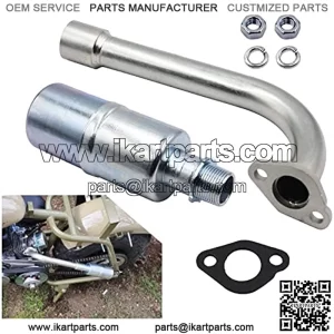 1" Go Kart Exhaust With Screw On Muffler For Predator 212cc/Clone 196cc Engines