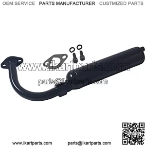 Black Exhaust Pipe Muffler Jet Kit For Predator 212cc 196cc 6.5Hp GX160 GX200 KT196 CK196 Hammerheat 80t Manco Go Kart Trailmaster MB200 Mini Bike