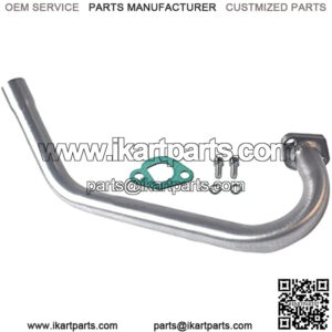 Upgrade Exhaust Pipe With Female Threaded For Coleman Powersports CT200U,CT200U-EX,BT200X,For Predator 212cc 196cc Go Kart& Mini Bike, For Honda GX160,GX200 Sliver