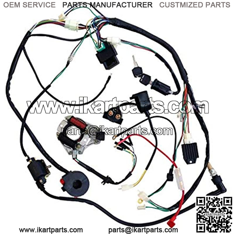 125cc 4-Stroke Semi-Auto Single-Cylinder Air-Cooled Electric-Start Motor Engine with Wiring Harness Kit for ATV Four Wheelers Quad bikes Tricycle go karts - Image 2