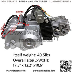 125cc 4-Stroke Semi-Auto Electric Start Motor Engine Single Cylinder Air Cooled for ATV Quad Go Kart Quad Bikes