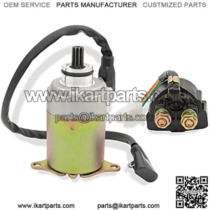 GY6 Starter (9teeth) for GY6 4-Stroke Engine 150cc 125cc 50cc 200cc 250cc Scooters Moped ATV Go Kart Compatible with 4 Wheelers Dirt Bikes Baja Jonway Roketa Coolster