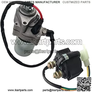 3 Bolt Electric Starter Motor with Wire, for 125cc 110cc 100cc 90 cc 70cc 50cc Quad 4 Wheeler ATV Taotao SSR Roketa Go Karts Pit Bike Jonway SunL Dune Buggy Sandrail Coolster