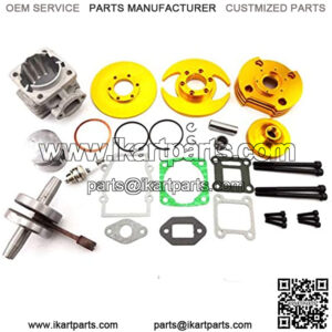 Gold 44mm Big Bore Kit Cylinder Head For 2 Stroke 47cc 49cc Chinese Mini Dirt ATV Quad Pocket Bike 4 Wheeler Minimoto