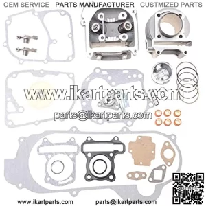 50mm Big Bore Complete Cylinder and Cylinder Head Rebuild Upgrade to 100cc Kit Replacement for GY6 4 Stroke 49cc 50cc 139QMB Engine Chinese ATV Quad Dirt Pit Bike Go Kart