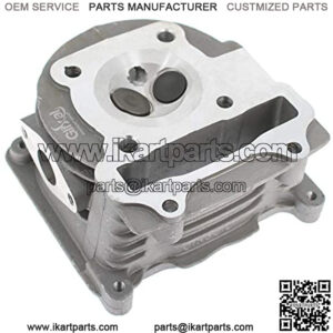ATGT-12Z GY6 49cc 50cc to 100cc Scooter Engine 50mm Cylinder Head Assy with Valves Set for 139QMB 139QMA Chinese Moped ATV Go Kart Quad (Non EGR Type, 69mm Valves)