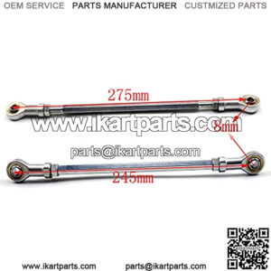 2Pcs 210mm Universal 11" x 5/16 Tie Rod End Steering Kit Go Kart Off Road ATV