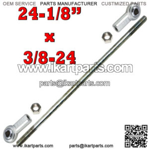 Universal 24-1/8" x 3/8-24 Tie Rod Steering Kit Set Go Kart Off Road Cart Parts