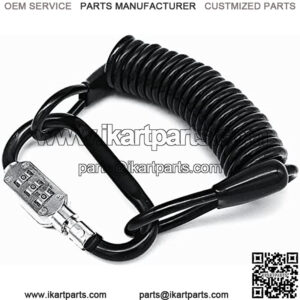 Multifunctional Mini Portable Motorcycle Helmet Lock, Carabiner Keychain PIN Code Anti-Theft Lock Combination Steel Cable, Can be Used to Fix Bicycles, Mountain Bikes, Scooters, Suitcases, etc.