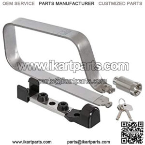 Mini+ Titanium Bike Locks. This Bicycle U Lock with Mounting Clip is Heavy Duty, Lightweight & High Security. Features Disc-Style U-Locks with 2 Keys (4"/102mm Wide, 8"/203mm Long)