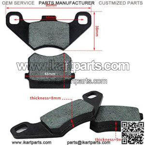 Cyleto Brake Pads for 50cc 70CC 90 cc 110 cc 125cc Tank Kandi Kinroad BV Powersports DongFang ATVs Go karts Quad 4 Wheeler