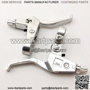 7/8" Alloy Chrome Minimoto Right Left Handle Brake Levers For 43cc 47cc 49cc 2 Stroke Chinese Mini Kids Pocket Dirt Bike