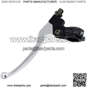 7/8" Bike Brake Handle Left Clutch Brake Lever Replacement for Honda XR50 XR70 Yamaha YZ80 YZ85 Kawasaki KX65 Coleman CT200U Trail 200 Mini Bike 196cc 98cc Bike Parts,Silver