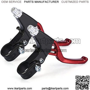 1 Pair Bicycle Brake Lever, V-Brake Handlebar Aluminium Alloy Bike Brake Handle Universal 2.2cm for Most Bicycle, Road Bike, Mountain Bike (Red)