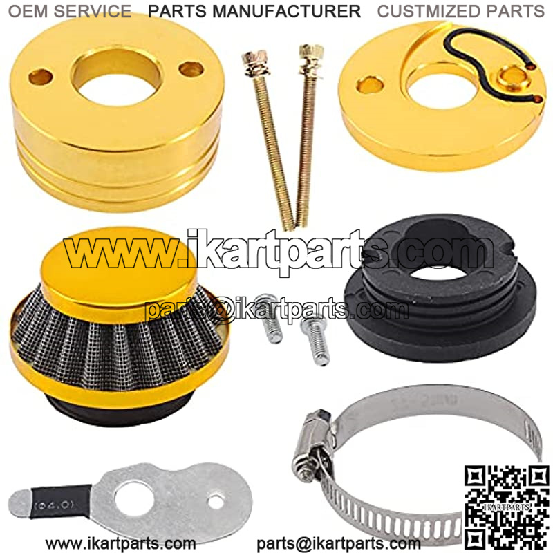 42mm 43mm 44mm Golden Air filter Adapter Velocity Stack for 33cc 43cc 47cc 49cc 50cc 52cc Minimoto 2-stroke Dirt Mini Pocket Bike Kids ATV Go Kart Goped Blad Gas Powered Scooter Motovox MVS10 - Image 2