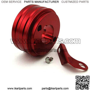 Red Aluminum Air Filter Adapter For Honda Clone GX160 GX200 6.5 HP Engine Go Kart Cart