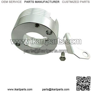 Aluminum Air Filter Adapter For Honda Clone 11Hp 13Hp GX340 GX390 Engine Go Kart For 301cc 420cc Carburetor For Go-Karts Mud Boats Racing Lawnmowers Minibikes (Silver)