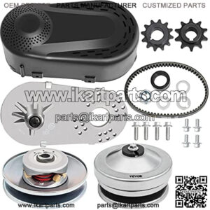 Mophorn Torque Converter CVT 2HP-7HP 3/4" Go Kart Clutch 212CC 30 Series Mini Bike 10T #40 41 Chain and 12T #35 Replacement Set TAV2 30-75 218353A Manco CVT Clutch Small Engine Drive Belt