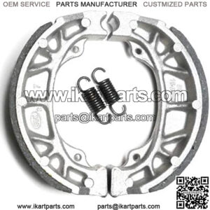 Brake Shoe Pad Set with springs and Coleman Mini Bikes, Jonway, Peace, Tao Tao Scooters. The outside diameter of these brake shoes is 105mm (4-1/8").