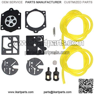 Carburetor Carb Repair Rebuild Kit for K10-HDB K1-HDB HDB McCulloch PRO MAC 605 610 650 Chainsaw Fuel Line Filter