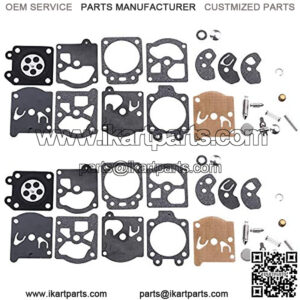 Dalom Pack of 2 K10-WAT Carburetor Repair Kit Compatible with Carb Poulan Craftsman Chainsaw Trimmer Weedeater Leaf Blower