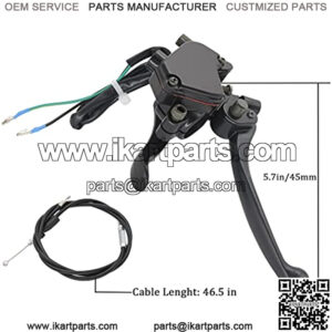7/8'' 22mm Thumb Throttle Brake Lever Controller Compatible for 50cc 90cc 150cc 250cc ATV Quad Roketa Taotao Sunl Kazuma Go Kart 110 Atv Thumb Throttle Duel Brake with Throttle Cable