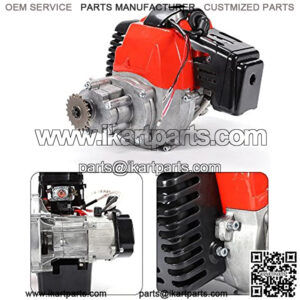49cc 2 Stroke Gas Engine Motor Single Cylinder Pull Start Mini Pocket Pit Bike Carburetor