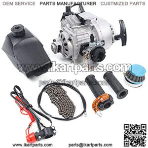 49CC Engine Motor Single Cylinder Kit, 2-Stroke High-Performance Mini Pull Start Engine for Pocket Bike Mini Dirt Bike Atv or Scooter