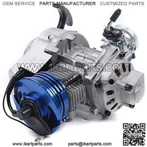 49CC Racing Engine Set 2 Stroke 1.8kw 11000rmp High Performance Single Cylinder Motor with 6 Teeth 25h Sprocket Complete Racing Engine Kit for Pocket bike Mini Dirt Bike Quad ATV