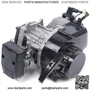 49CC 2 Stroke Engine Motor Racing Complete Engine Motor Pull Start Motorized Bike Engine Kit for Mini Pocket Bike Scooter Dirt Bikes ATV Quad Motorized Bicycle (Minimoto Engine(B))