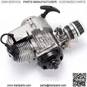 49cc 2 Stroke Engine Motor, Pull Start Mini Gas Engine Starter Motor 1.3HP for Pocket Bike Mini Dirt Bike ATV Scooter