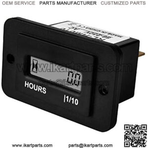Digital LCD Hour Meter, AC 86V to 230V , Total Hours Resettable, Use for ZTR Lawn Mower Tractor Generator Golf cart Club car Scrubber Marine ATV Motor Compressor and Other Powered Equipment
