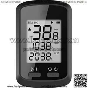 GPS Bike Computer, Wireless Bluetooth Bike Speedometer and Odometer, Rechargeable Cycling Computer MTB Tracker with LCD Automatic Backlight Display, IPX7 Waterproof Fits All Bikes Electric Bike