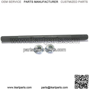 Mini Bike Axle 5/8 x 10" and 2" Thread Length With 2 Lock Nuts.