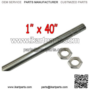 1" x 40" Live Rear Axle w/ Lock Nuts Go Kart Off Road Cart Drift Trike Parts