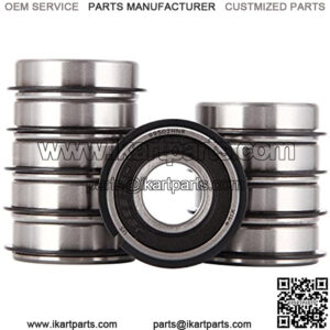 10 Pack 99502HNR Bearing ID 5/8" x OD 1-3/8" x Width 7/16", Replacement for Go Kart, Mini Bikes and Lawn Mowe Wheel Hub Etc, Double Seal, Snap Ring and Pre-Lubricated.