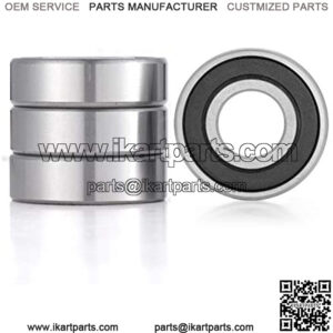 Donepart Bearings 5/8" IDx 1-3/8" ODx .433" Thick 99502H-2RS Double Rubber Sealed Bearings for Go Kart, Mini Bikes, Lawn Mower, Wheels (4 Pack)