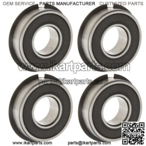 Set of 4 High Speed Wheel Bearing w/ Snap Ring 1-3/8 OD x 5/8 ID Go Kart Parts